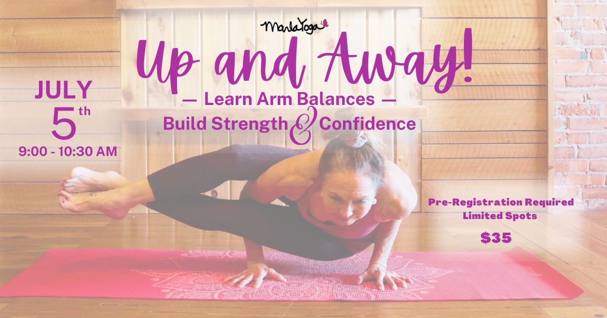 UP & AWAY Arm Balance Workshop Banner